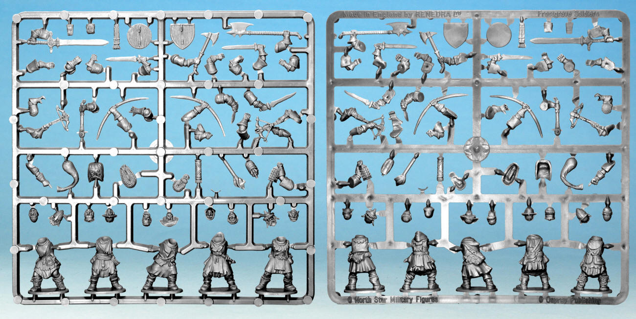 Frostgrave Soldiers, 28 mm Scale Model Plastic Figures Frames