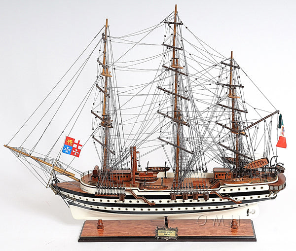 Amerigo Vespucci Wooden Scale Model Port Side Top View