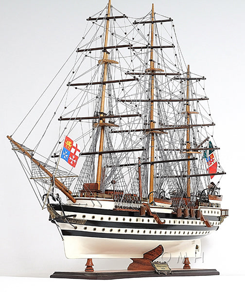 Amerigo Vespucci Wooden Scale Model Port Bow View