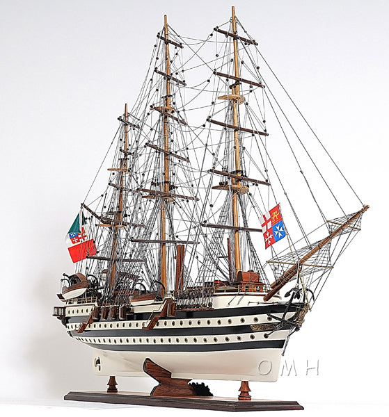 Amerigo Vespucci Wooden Scale Model Starboard Bow Waterline View