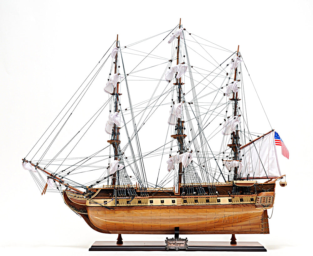 USS Constitution Exclusive Edition Wooden Scale Model Port Side View