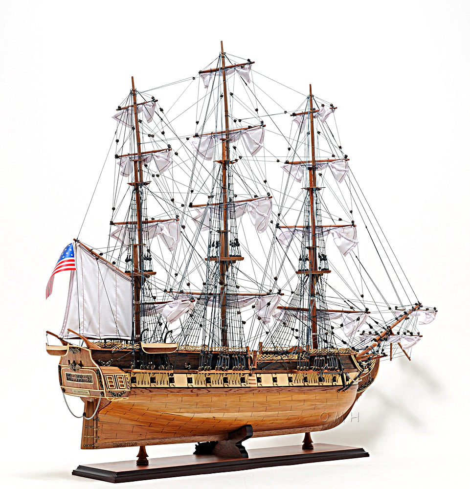 USS Constitution Exclusive Edition Wooden Scale Model Starboard Aft View