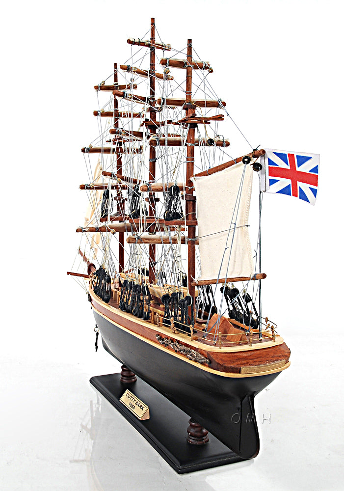 Cutty Sark 1869 Wooden Scale Model Port Stern View