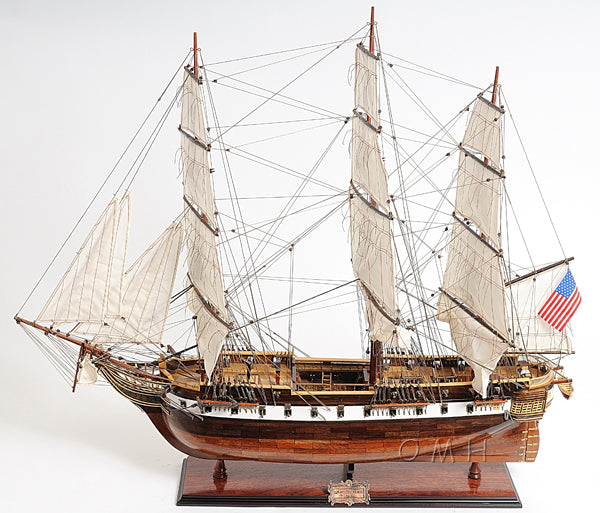 USS Constellation (Exclusive Edition) Wooden Scale Model Port Side Top View