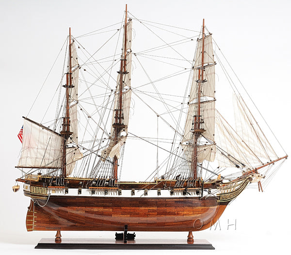 USS Constellation (Exclusive Edition) Wooden Scale Model Starboard Side View