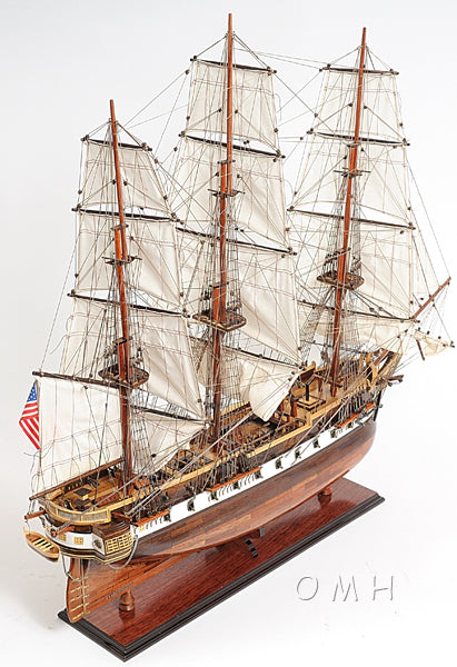 USS Constellation (Exclusive Edition) Wooden Scale Model  Starboard Stern Top View