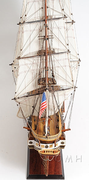 USS Constellation (Exclusive Edition) Wooden Scale Model Aft Top View