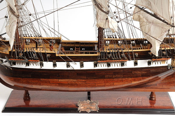 USS Constellation (Exclusive Edition) Wooden Scale Model Port Midships Close Up