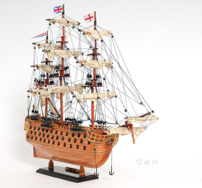 HMS Victory 1805 (Small) Wooden Scale Model Starboard Bow View
