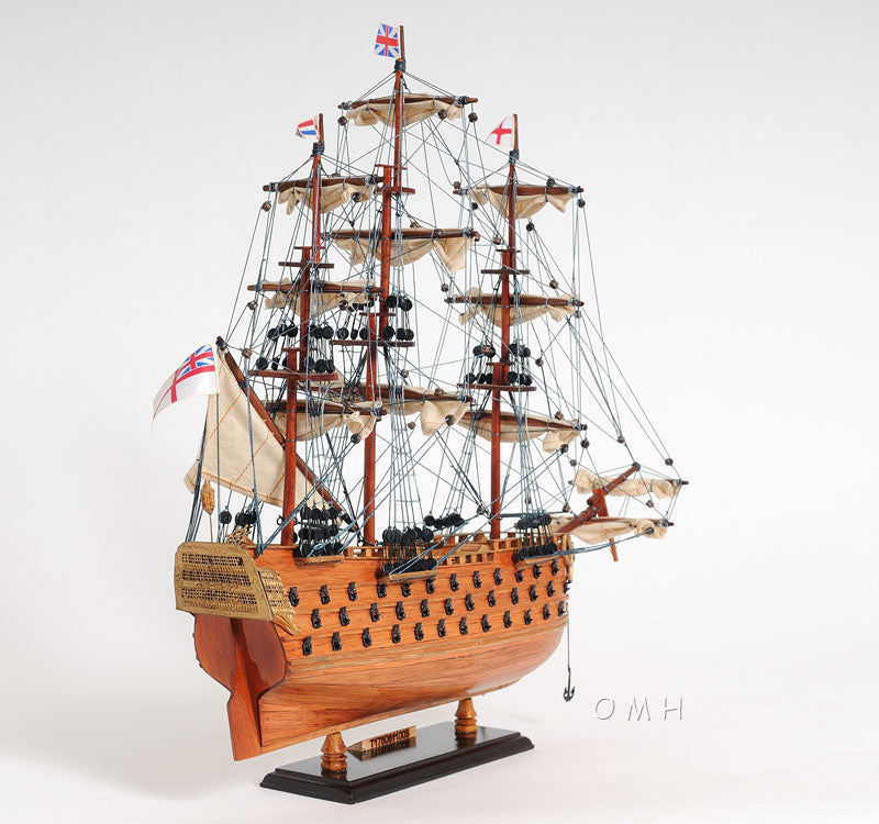 HMS Victory 1805 (Small) Wooden Scale Model Starboard Stern View