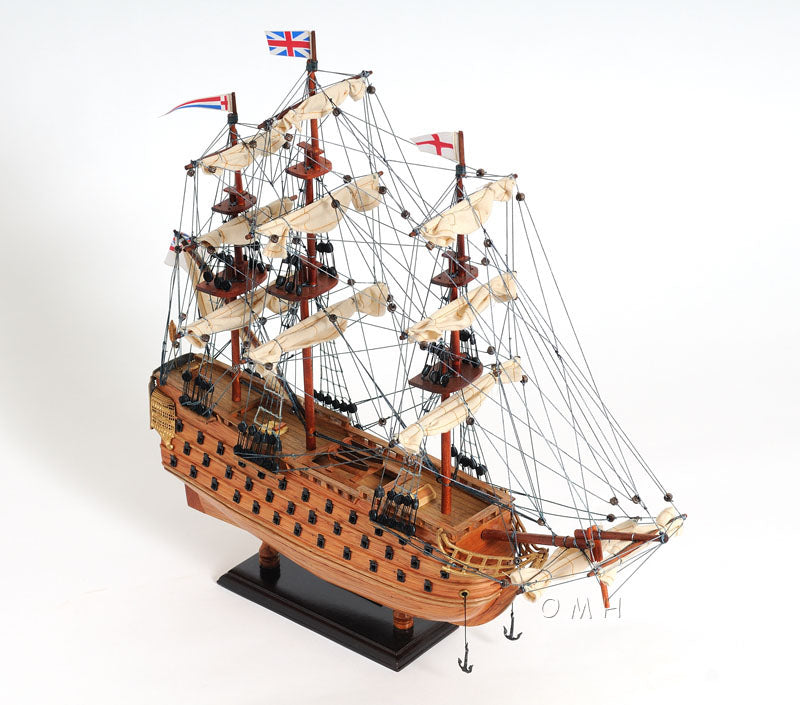 HMS Victory 1805 (Small) Wooden Scale Model Starboard Bow Top View