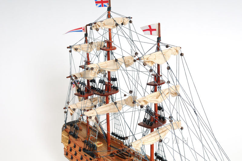 HMS Victory 1805 (Small) Wooden Scale Model Masts Close Up