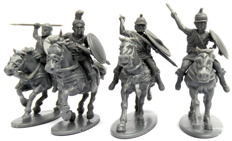 Greek Light Cavalry, 28 mm Scale Model Plastic Figures Close Up