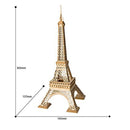 Robotime Eiffel Tower 3D Wooden Puzzle Kit Dimensions