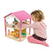 Pink Leaf Wooden Doll House at Play