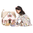 Cottontail Cottage Wooden Doll House Example Set Up