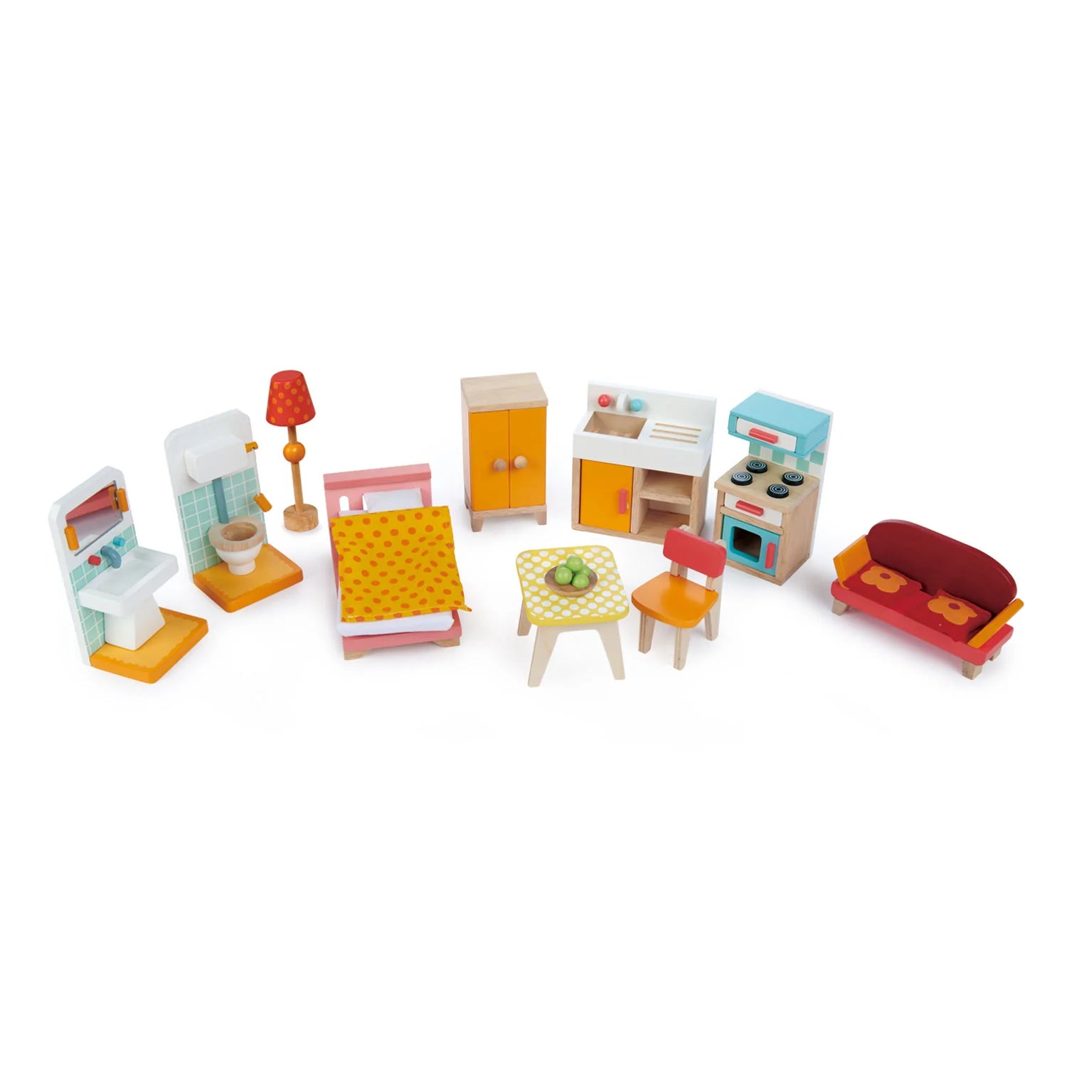 Foxtail Villa Wooden Doll House Furniture Sets