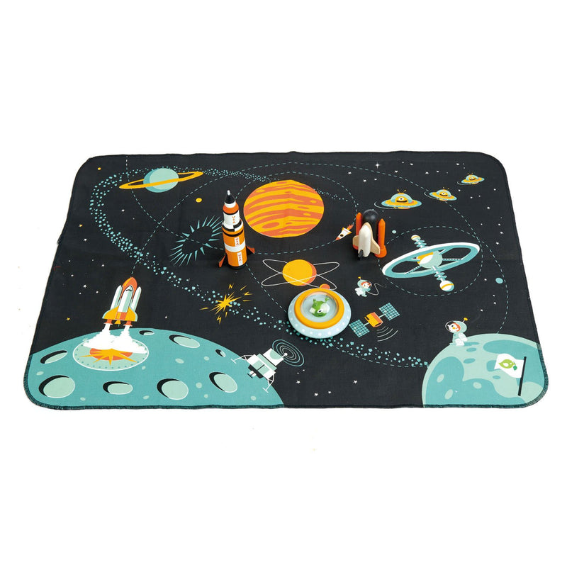 Space Adventure Wooden Play Set Playmat