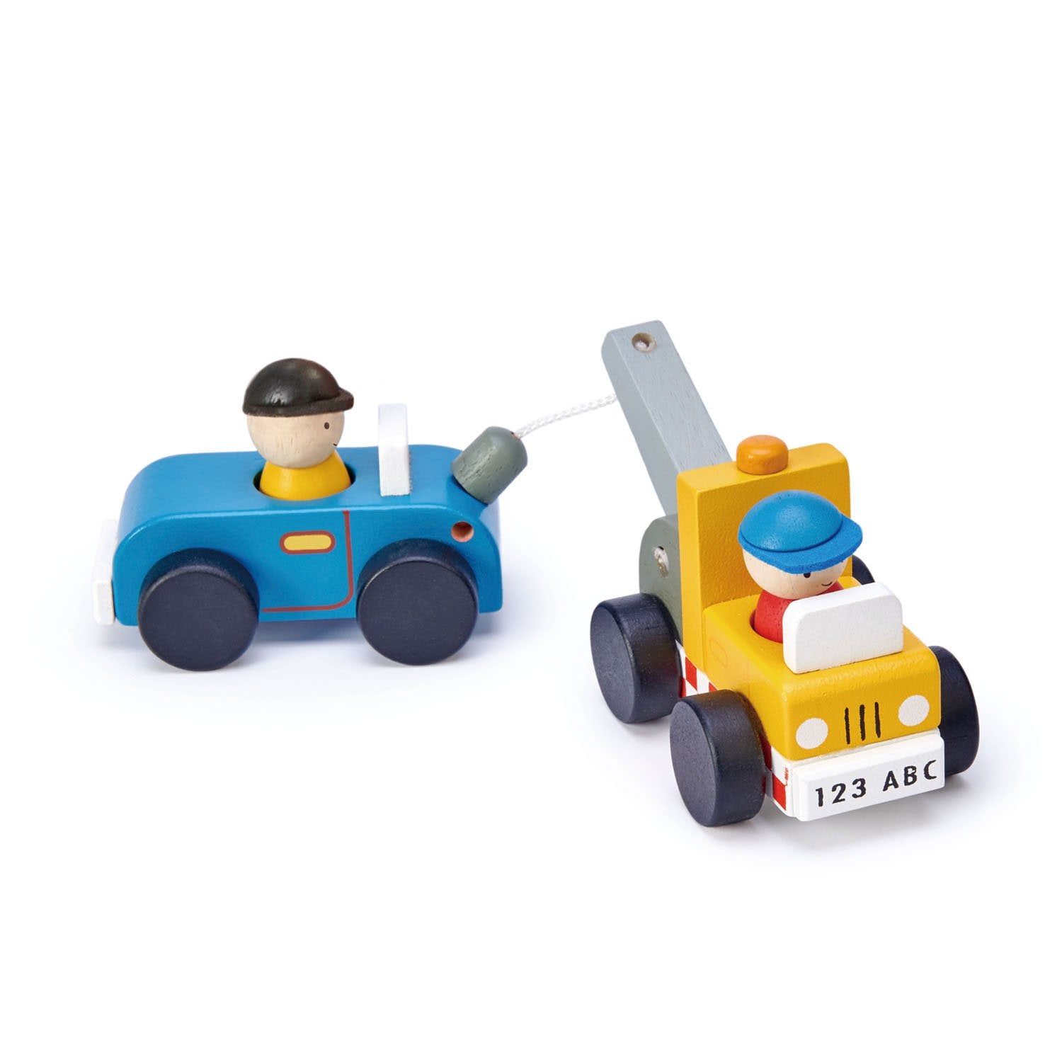 Tow Truck Wooden Car Set