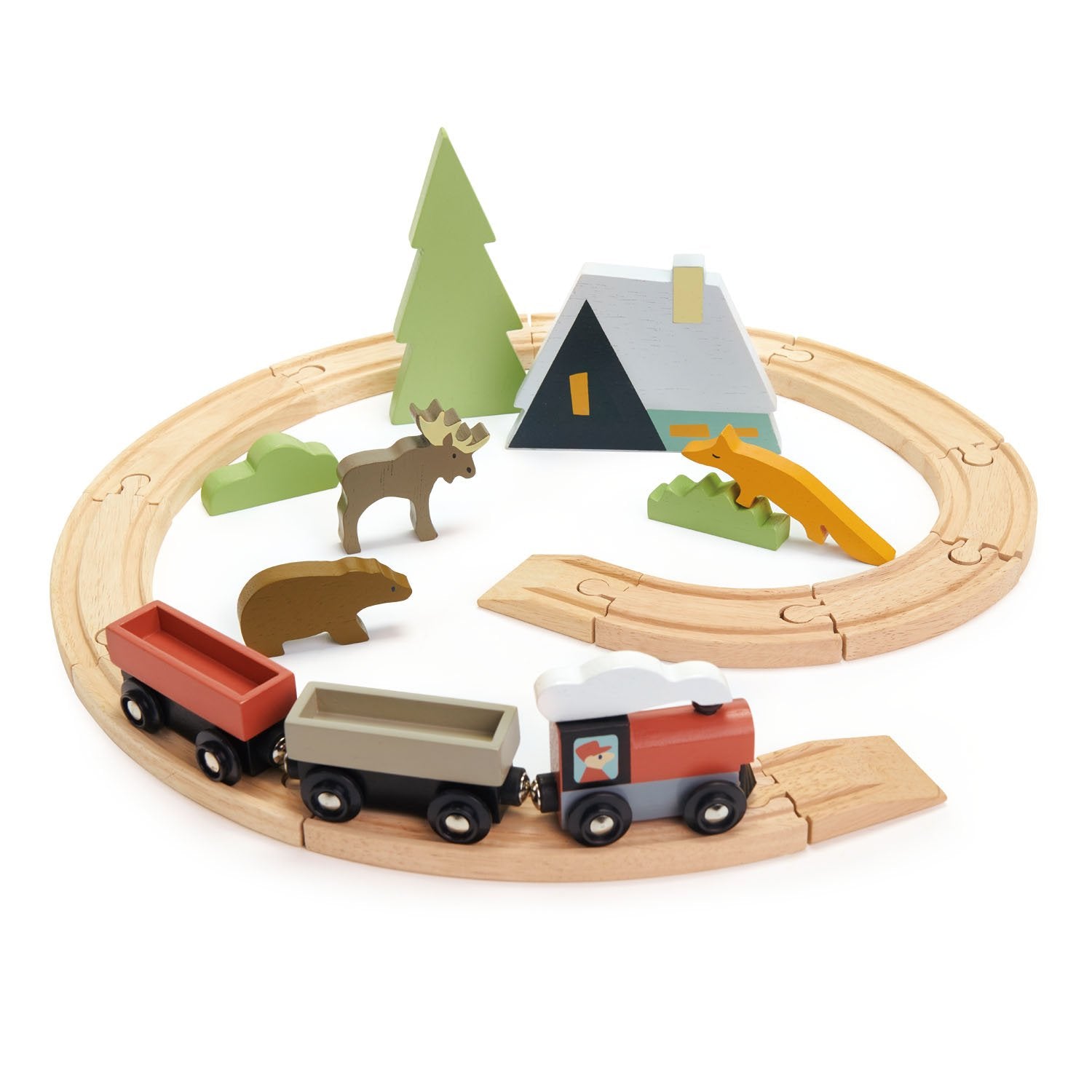 Treetops Train Set By Tender Leaf Toys