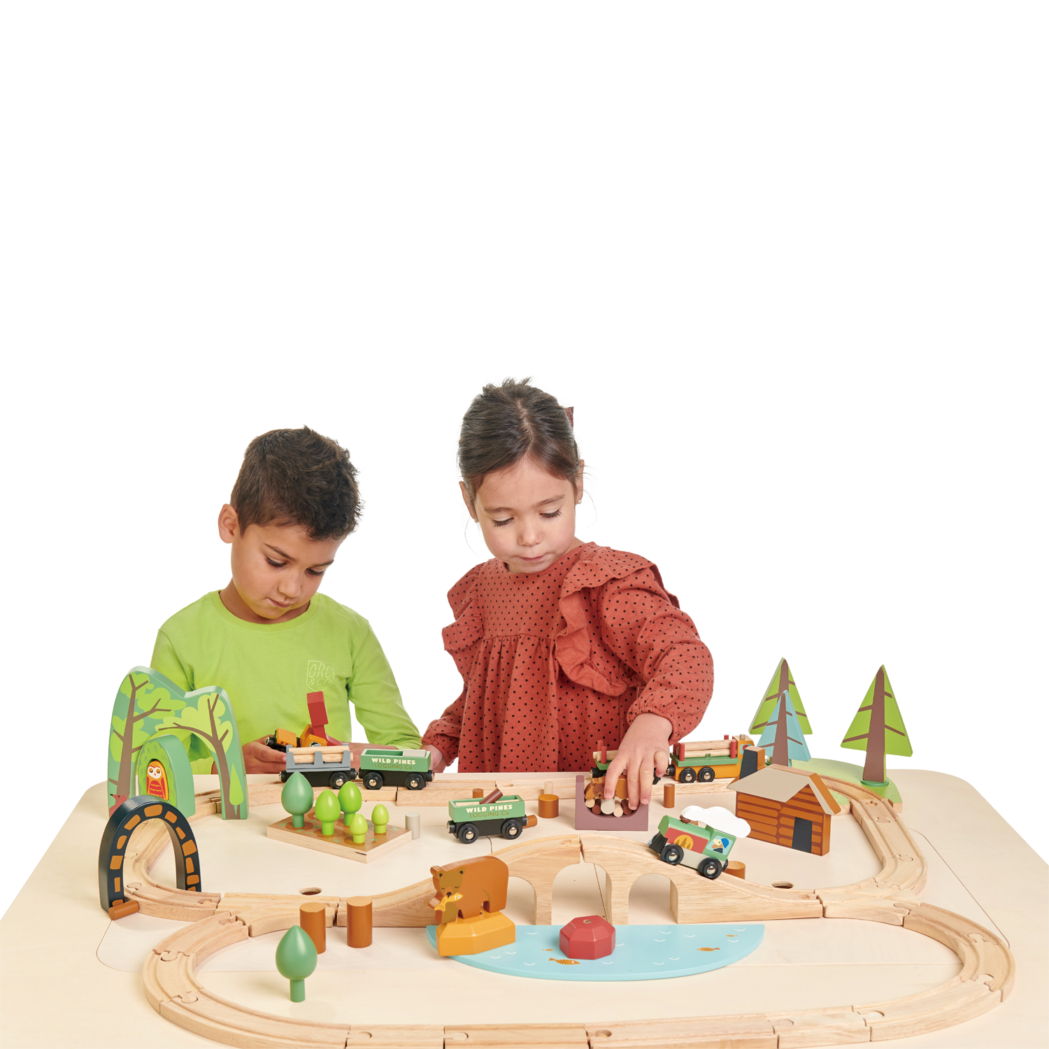 Wild Pines Train Set At Play