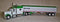 Peterbilt 389 Cargill (White, Green Trim) With Nutrena Grain Trailer (White, Green Trim)  Scale 1:87 (HO Scale) Model By Trucks N Stuff