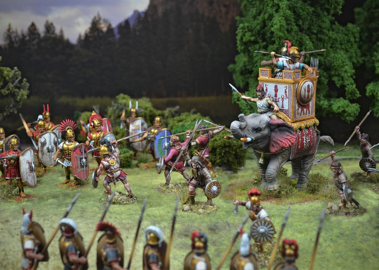 African War Elephant, 28 mm Scale Model Plastic Figures Diorama