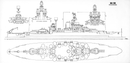 US Navy Battleship USS Pennsylvania BB-38 Layout 1943