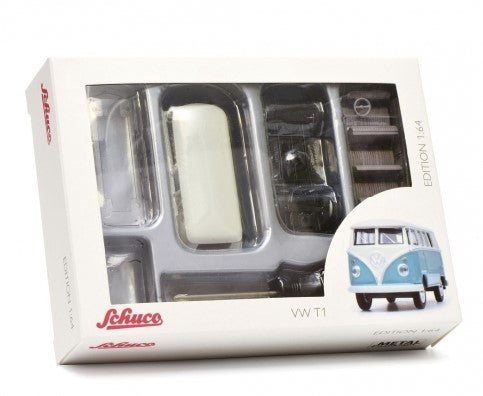 Volkswagen Type 2 T1 Panel Bus (Aqua /Beige ) 1:64 Scale Kit Box