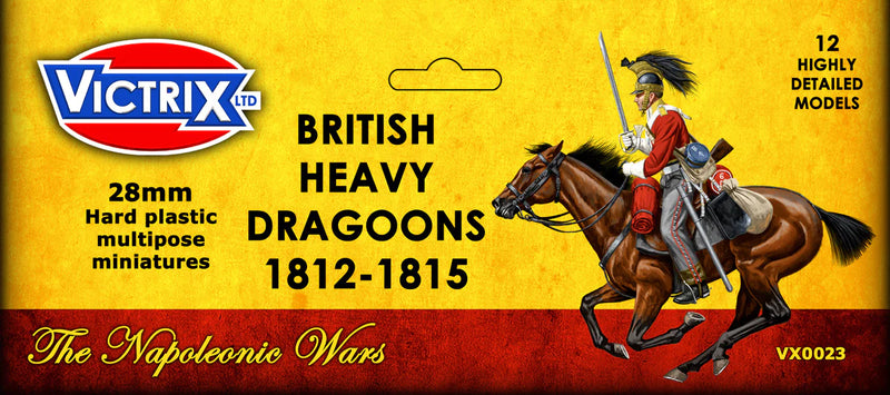 Napoleonic British Heavy Dragoons, 28 mm Scale Model Plastic Figures