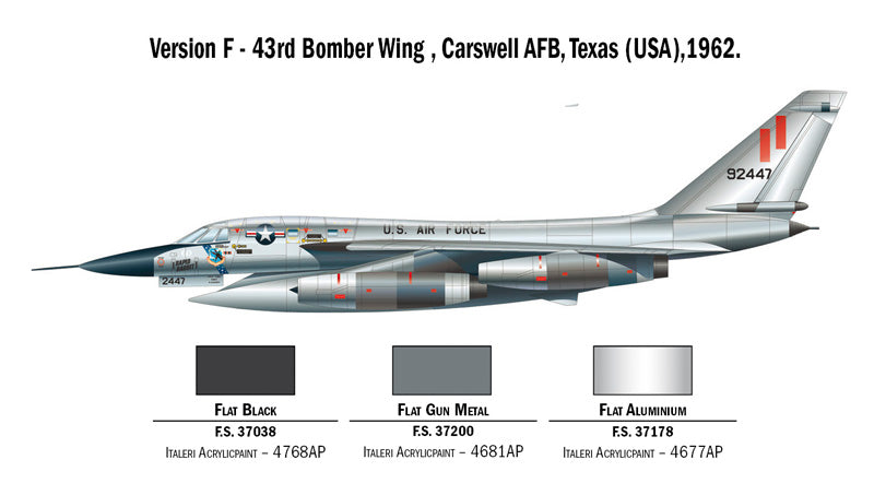 Convair B-58 Hustler, 1/72 Scale Plastic Model Kit