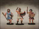 Greek Peltasts, Javelin Mean and Slingers, 28 mm Scale Model Plastic Figures Painted Javelin Men