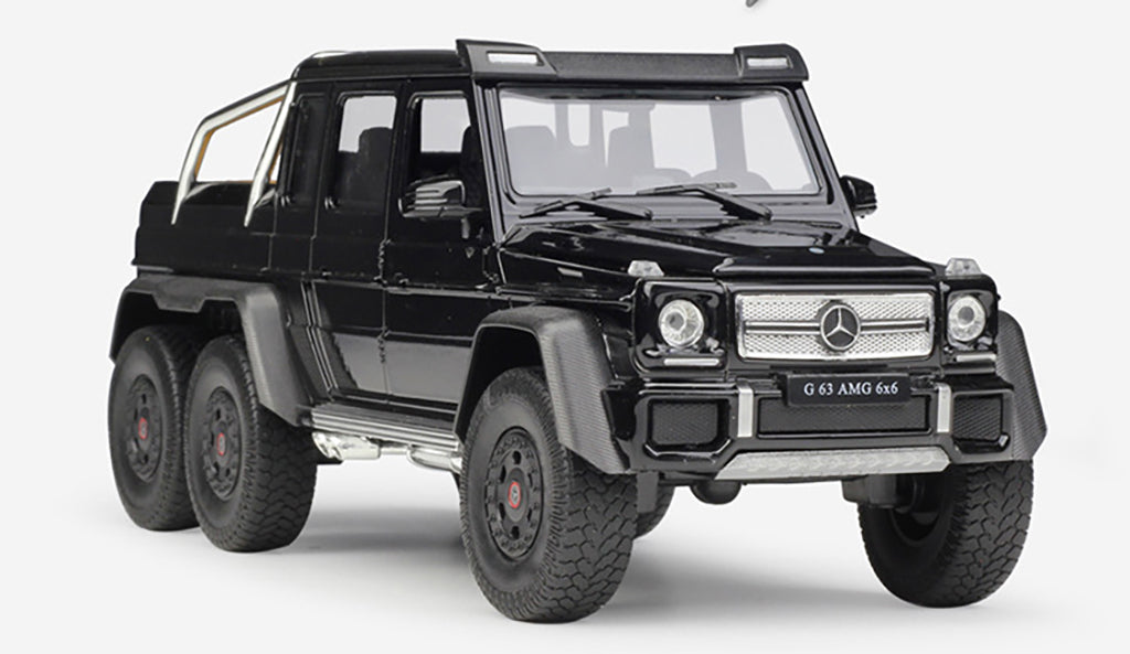 Mercedes-Benz G-Class G63 AMG 6 X 6 (Black) 1:24 Scale Diecast Model Car By Welly