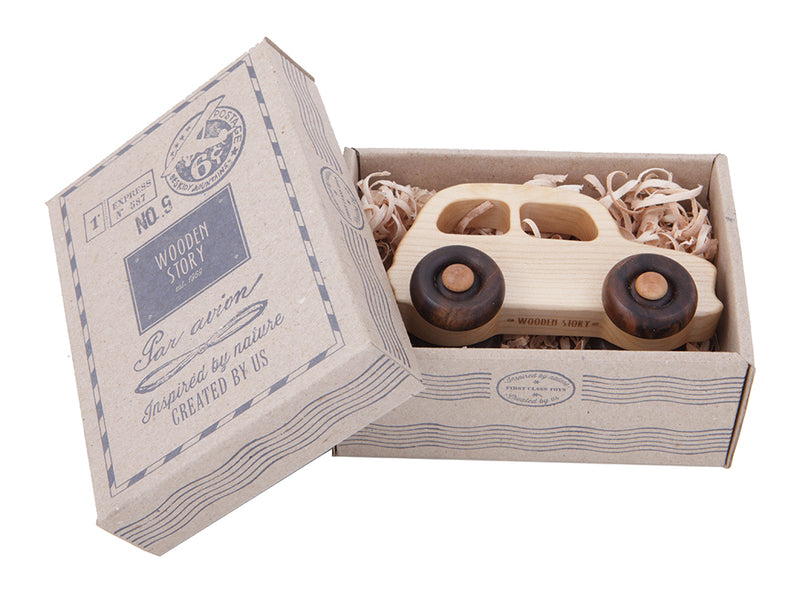 Wooden Story Little French Car In Box