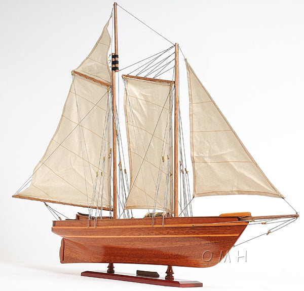 America 1851 Schooner Wooden Scale Model Starboard Side View