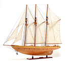 Atlantic Yacht Schooner Wooden Scale Model Port View