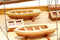 Atlantic Yacht Schooner Wooden Scale Model Boat Details