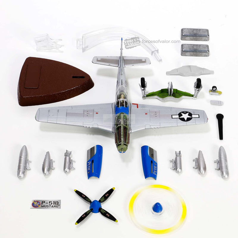 North American P-51D Mustang “ Petie 3rd ” 487th Fighter Squadron, USAAF 1944, 1:72 Scale Model Kit Parts
