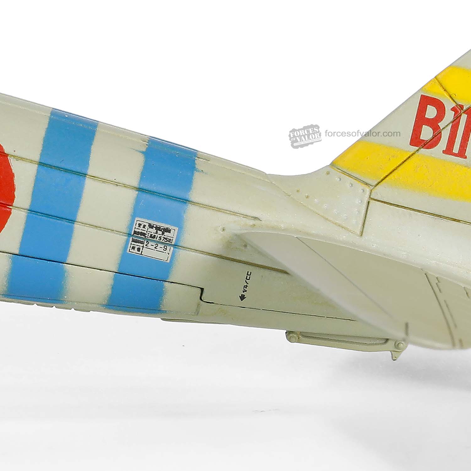 Mitsubishi A6M2 “Zero” 4th Hikōtai Imperial Japanese Navy, Carrier Hiryu  1941, 1:72 Scale Model Aft Fuselage Detail