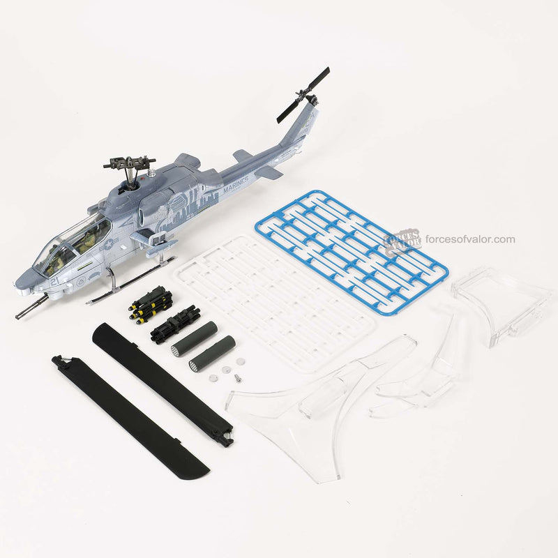 Bell AH-1W Super Cobra Marine Light Attack Helicopter Squadron 167 2012, 1:48 Scale Model Assembly Items