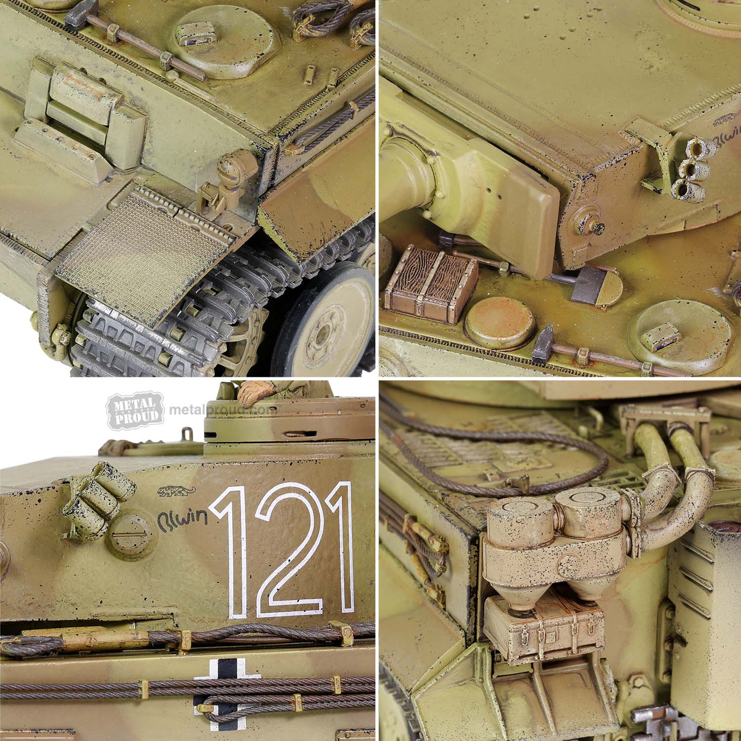 Sd.Kfz181 Pzkpfw VI Ausf. E (Tiger I), 501th Heavy Tank Battalion, Tunisia 1943, 1/32 Scale Model Details