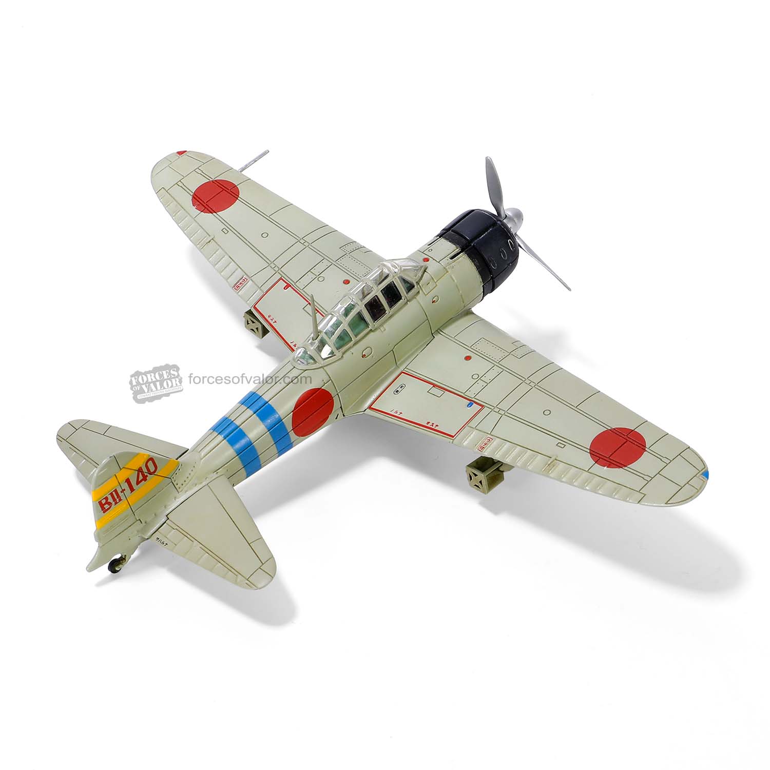 Mitsubishi A6M2 “Zero” 4th Hikōtai Imperial Japanese Navy, Carrier Hiryu  1941, 1:72 Scale Model Right Rear View