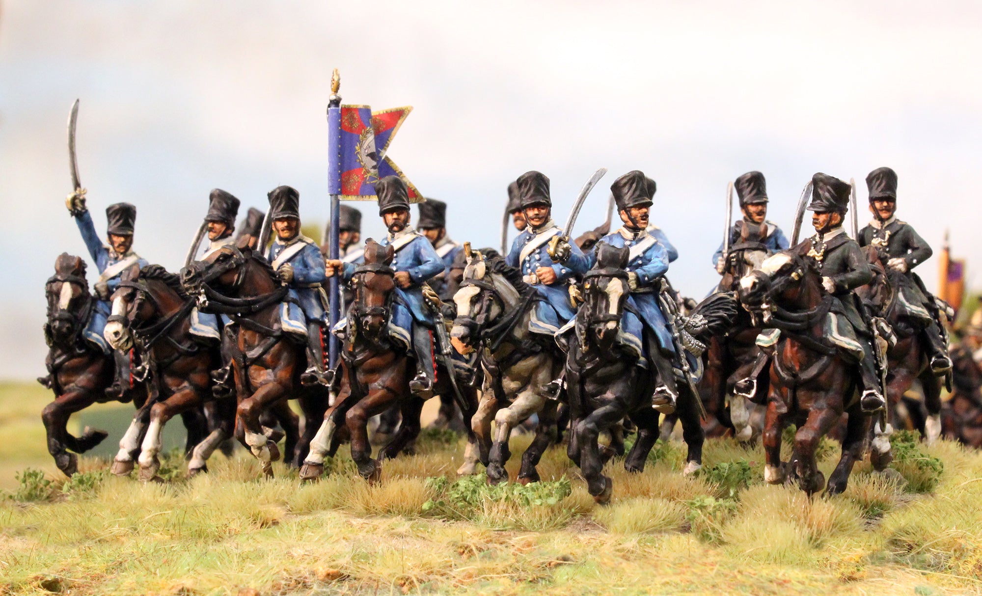 Napoleonic Allied Cavalry Prussian/Russian Dragoons 1812 - 1815, 28 mm Scale Plastic Figures Example Prussian Dragoons