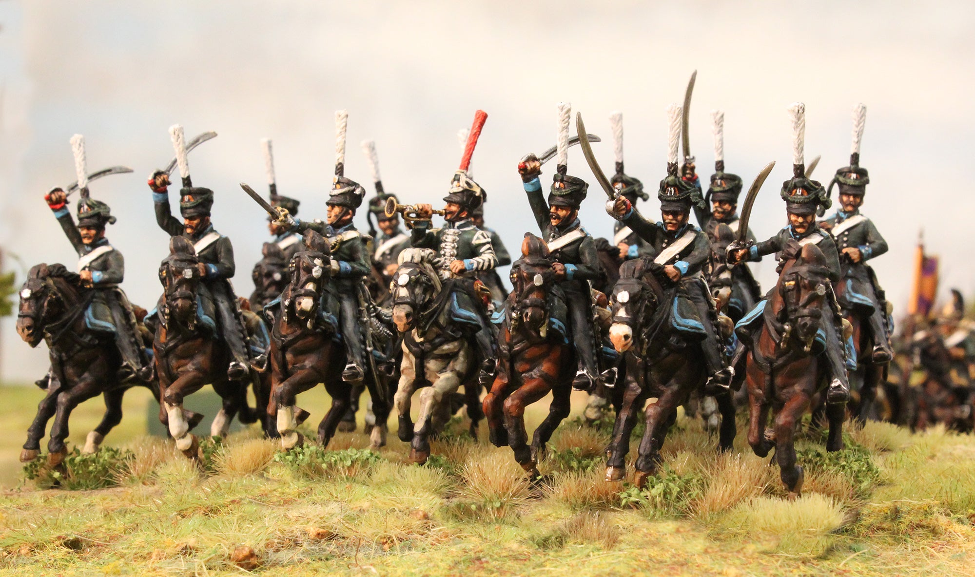 Napoleonic Allied Cavalry Prussian/Russian Dragoons 1812 - 1815, 28 mm Scale Plastic Figures Example Prussian Dragoons