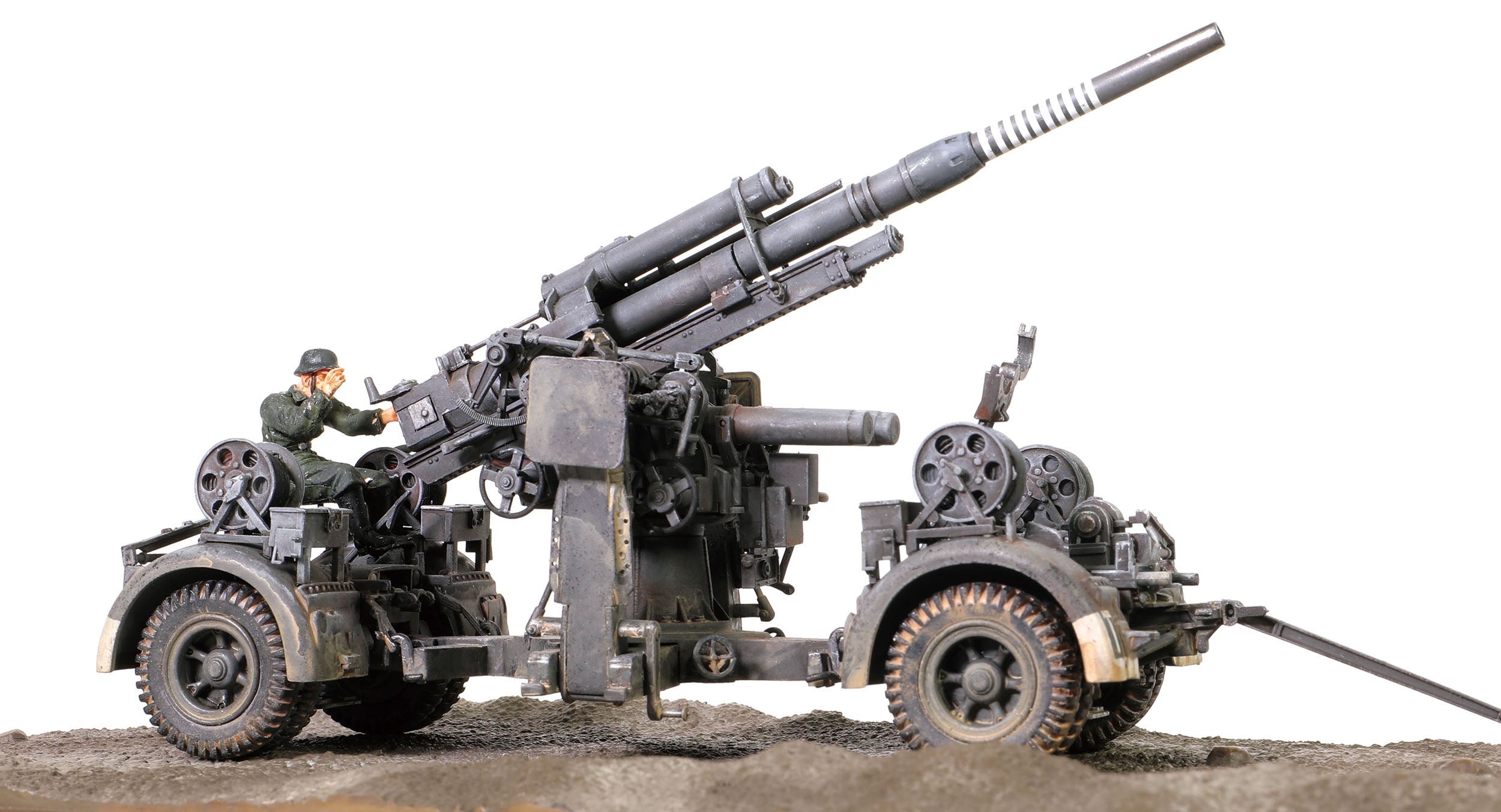 Krupp Flak 36 8.8 cm Anti-Aircraft Gun German Army Stalingrad 1943, 1:32 Scale Model