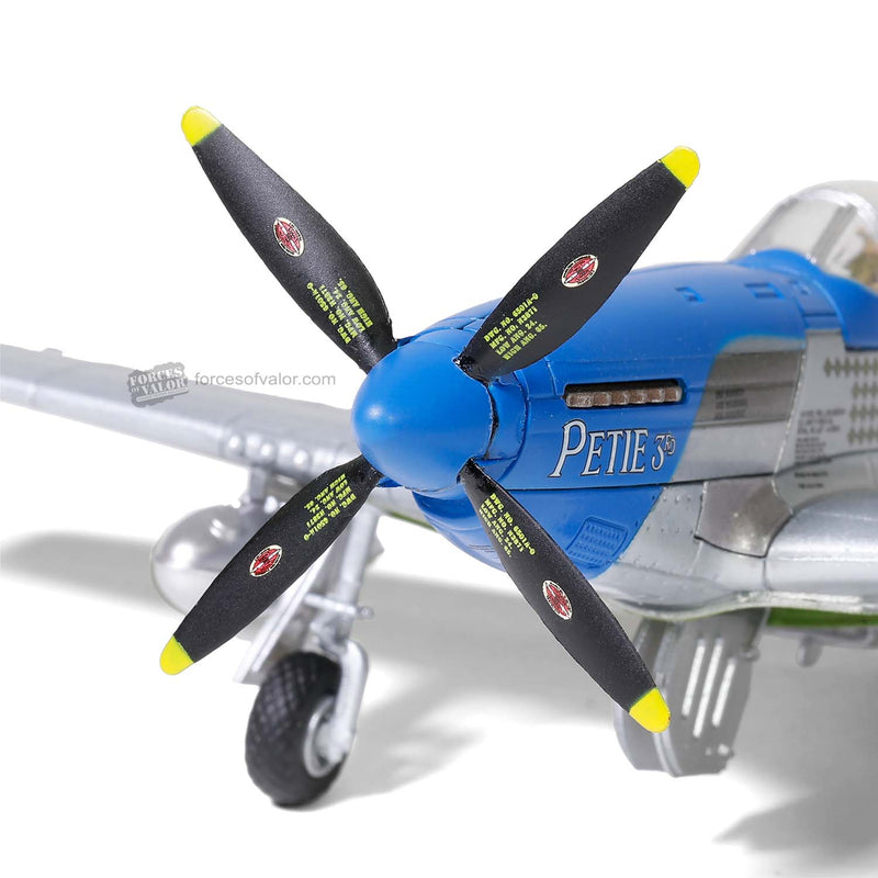 North American P-51D Mustang “ Petie 3rd ” 487th Fighter Squadron, USAAF 1944, 1:72 Scale Model Prop Detail