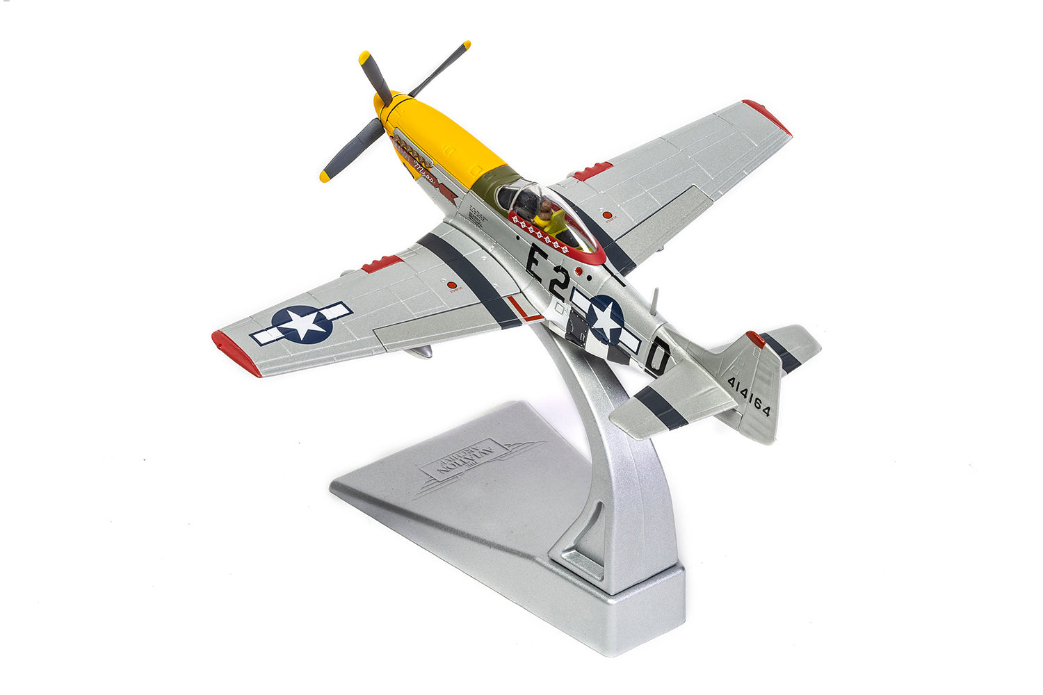 North American P-51D Mustang “Detroit Miss” 1:72 Scale Diecast Model Left Rear View