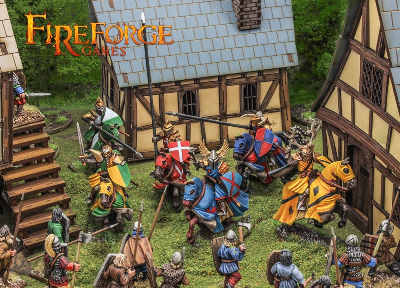 Forgotten World Albion Knights, 28mm Model Figures Diorama