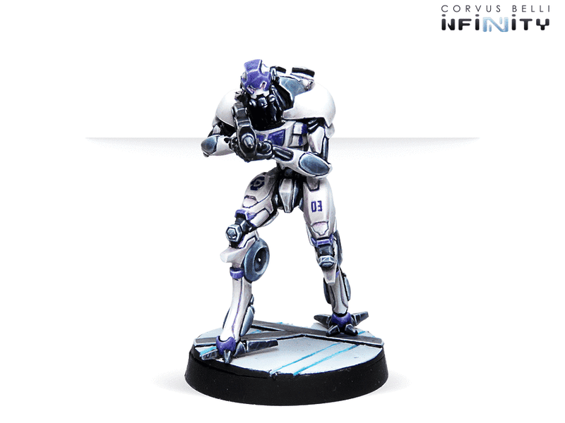 Infinity ALEPH Operations Action Pack Miniature Game Figures Dakini Tacbot Combi Rifle