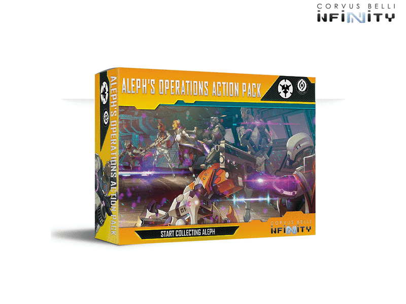 Infinity ALEPH Operations Action Pack Miniature Game Figures Box